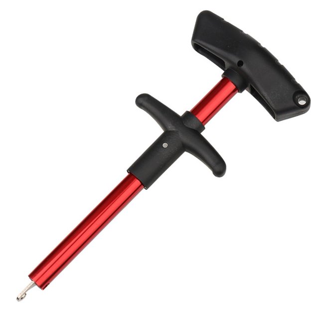 Extractor de anzuelos de pesca en forma de T de 17 cm, aparejos extractores de ganchos (rojo) Likrtyny Deportes al aire libre Salida diaria Juego de fiesta