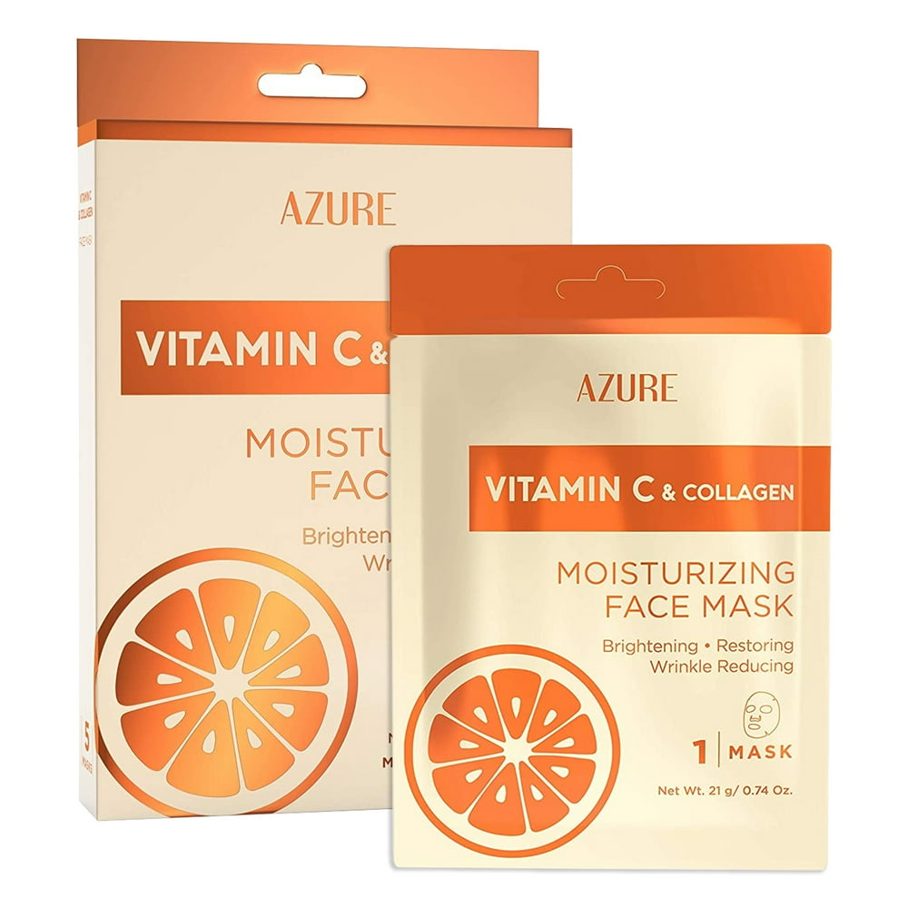 AZURE Vitamin C & Collagen Moisturizing Sheet Face Mask Brightening
