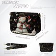 thumbnail image 7 of ZUXONGSY Snowflake Snowman Cardinal Print Shoulder Handbag for Women PU Leather Crossbody Bag Mini Satchel with Adjustable Wide Strap for Travel Shopping, 7 of 7