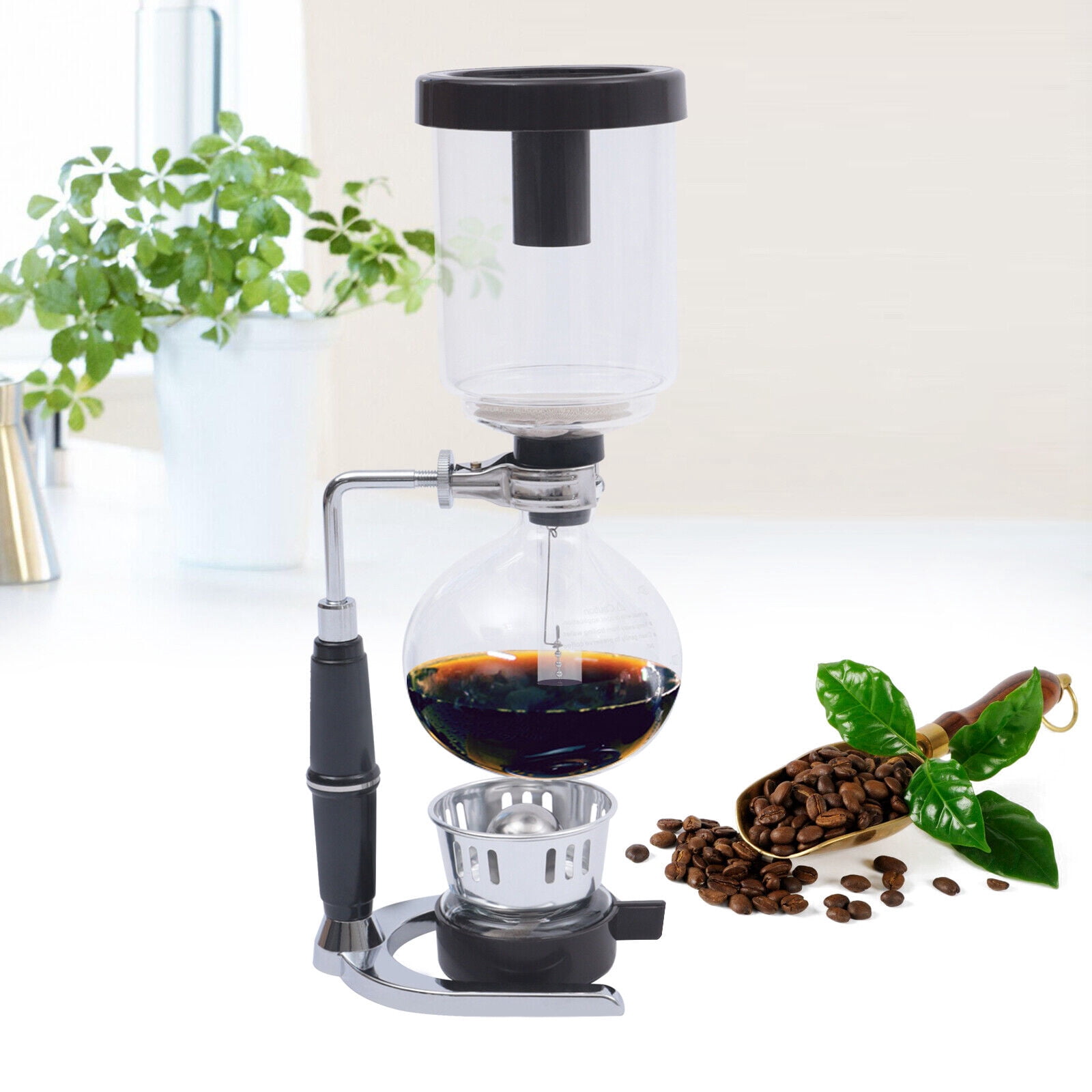 3 Cup Coffee Maker Siphon Syphon Vacuum Tabletop Siphon Pot Alcohol Lamp Home