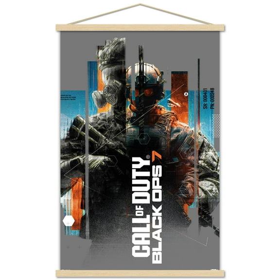 Call of Duty: Black Ops 7 (2025) - Split Reality Gray Wall Poster with Magnetic Frame, 22.375" x 34"
