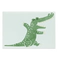 thumbnail image 1 of Crocodile Cutting Board, Pattern of a Funky Creature Laughing on a Plain Background, Decorative Tempered Glass Cutting and Serving Board, in 3 Sizes, by Ambesonne, 1 of 2