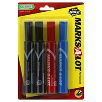 Avery Marks-A-Lot Desk-Style Permanent Markers, Chisel Tip, Assorted Colors (Pack of 6)