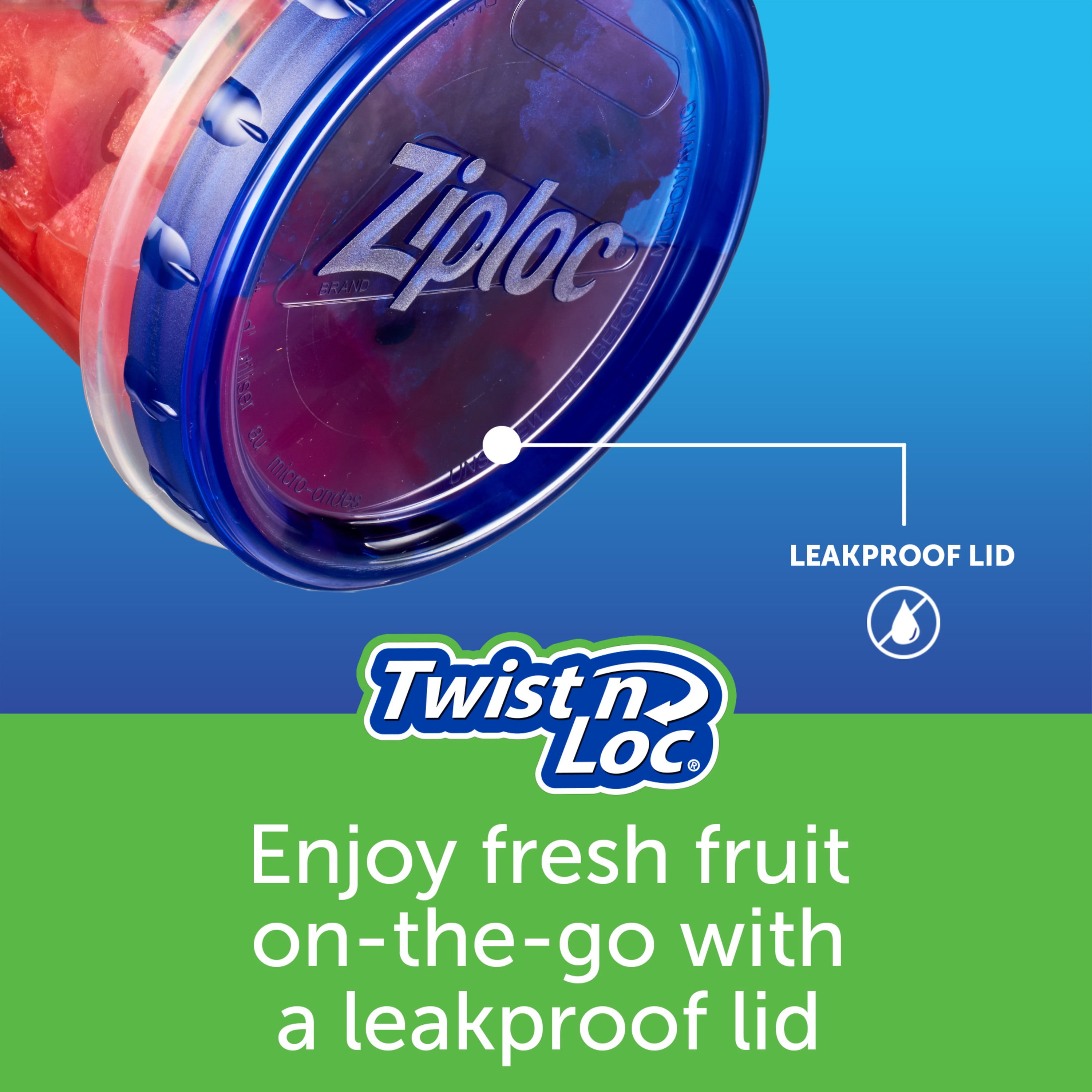 Ziploc Twist N Loc Containers, Small 3 Containers and 3 Lids (Pack