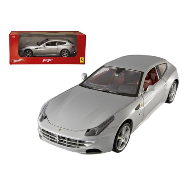 Hotwheels Ferrari FF Silver 1/18 modelo de coche fundido a presión Hot Wheels X5525