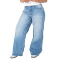 thumbnail image 5 of Celebrity Pink Women's and Women's Plus Baggy Wide Leg Jeans, Available in Regular, Short, Long Inseams, Sizes 1-24W, 5 of 5