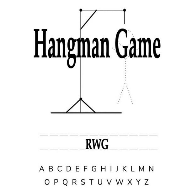 Hangman Game 50 Pages 8.5 X 11 (Paperback)