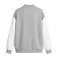 thumbnail image 6 of Qzwdhjm Varsity Jackets for Women Button Down Baseball Jacket Color Block Long Sleeve Bomber Coats Loose Casual Coat with Pockets, 6 of 6