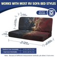 thumbnail image 3 of FOR U DESIGNS American Flag Deer Lightning Print RV Couch Covers for Sofa Bed 2 Piece Washable Stretchable Jackknife Sofa Slipcovers Non-Slip Breathable Wrinkle-Free Camper Furniture Protector, 3 of 7