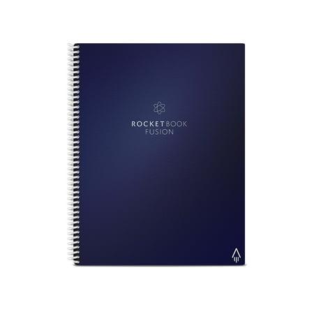Rocketbook Fusion Reusable Notebook Planner Combo 8.5" x 11" 7 Page Styles 42 Pages Blue