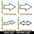 thumbnail image 2 of Outline Arrow Rounded Sharp Corners Crooked Double-Sided Rubber Stamp Set for Scrapbooking Crafting Stamping - Small 3/4 Inch, 2 of 7