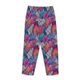 thumbnail image 5 of Goofa Tropical Leaves Printed Soft Pajama Pants for Women, Wide Leg Comfy Casual Lounge Yoga Pants-, 5 of 9