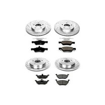 PowerStop Front and Rear Z23 Evolution Sport Carbon-Fiber Ceramic Brake Pad and Drilled & Slotted Rotor Kit Fits: FORD MAZDA MERCURY Select Models K4024