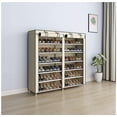 thumbnail image 2 of AGASY Shoe Rack Portable Storage Free Standing Shoe Organizer with Non-Woven Fabric Cover (Beige), 2 of 5
