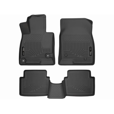 Husky Liners 98651 Weatherbeater Floor Mats Fit 2014-2018 Mazda 3 Hatchback, Sedan - Front/2nd Seat - Black