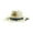 Yellow, variant on Womens Beige Straw Fedora Hat "Kors" Heart Print Detail Stylish Breathable Casual Outdoor Vacation Sun Protection Cap