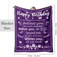thumbnail image 2 of Throw Blanket Birthday Gifts for Women Friendship Blanket Purple 60"x50", Happy Birthday Decorations for Women, Womens Birthday Gift Ideas for Her Friend Mom Sister Grandma Wife, 2 of 5