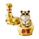 thumbnail image 1 of Organizador de escritorio con forma de estatua de gato de la suerte, contenedor para guardar objetos diversos. Dorado, 1 of 9