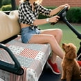 thumbnail image 5 of Low-Maintenance Golf Cart Seat Cover 51" x 31", Easy Clean Microfiber Towel for EZGO, Yamaha, Club Car Seats, 5 of 8