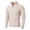 Beige, variant on Men's Half Zip Cable Knit Sweater with High Neck, Long Sleeve Pullover