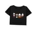 thumbnail image 3 of Top corto para mujer, ropa deportiva de verano, elegante camiseta con cuello redondo para caminar de viaje L, 3 of 7