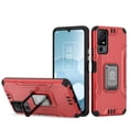 thumbnail image 6 of Designed for Apple iPhone 15 /6.1" Tough Metallic Hybrid Premium Ring Kicstand Military Grade, Heavy Duty Shockproof Rugged Protective Phone Case Cover [Red], 6 of 8