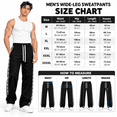 thumbnail image 6 of Tsesme Men's Straight Leg Sweatpants, Side Stripe Patchwork Loose Track Pants, Drawstring Elastic Waist Casual Athletic Trousers,M, 6 of 8