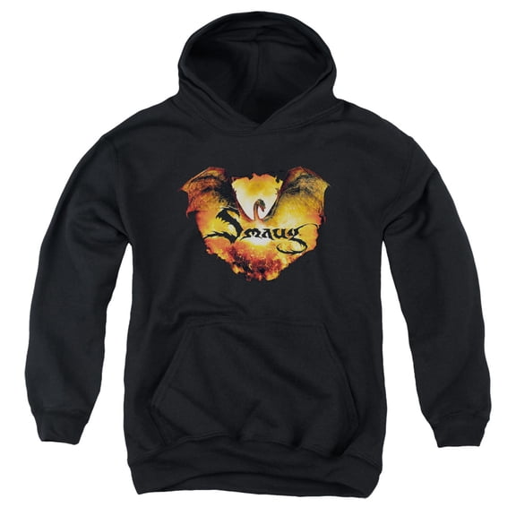 Hobbit - Reign In Flame - Youth Hooded Sweatshirt - Large