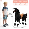 thumbnail image 2 of DEYGIA Ride on Horse for Big Kids Horse Ride on Toy, Riding Horse, Pony Rider Mechanical Walking Action Plush Animal for 4 Years to 8 Years, No Battery or Electricity, Giddy up, Max Load 165LBS, 2 of 9