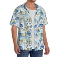 thumbnail image 2 of Lsque cartoon octopus Print Men's Cuban Collar Short Sleeve Shirt Summer Beachwear Casual Button Down Fashionable Vacation Leisure Shirt-Medium, 2 of 5