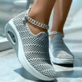 thumbnail image 2 of Womens Air Cushion Orthopedic Walking Shoes Breathable Mesh Platform Wedge Slip on Nurse Work Sneakers, 2 of 7