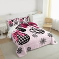 thumbnail image 3 of Manfei Merry Christmas Bedding Comforter Set for Kids, Plaid Ball Twin Comforter Sets, Cartoon Princess Style Reversible Bedding Set, Luxury Bedroom Decor, 2 Pieces, 3 of 8