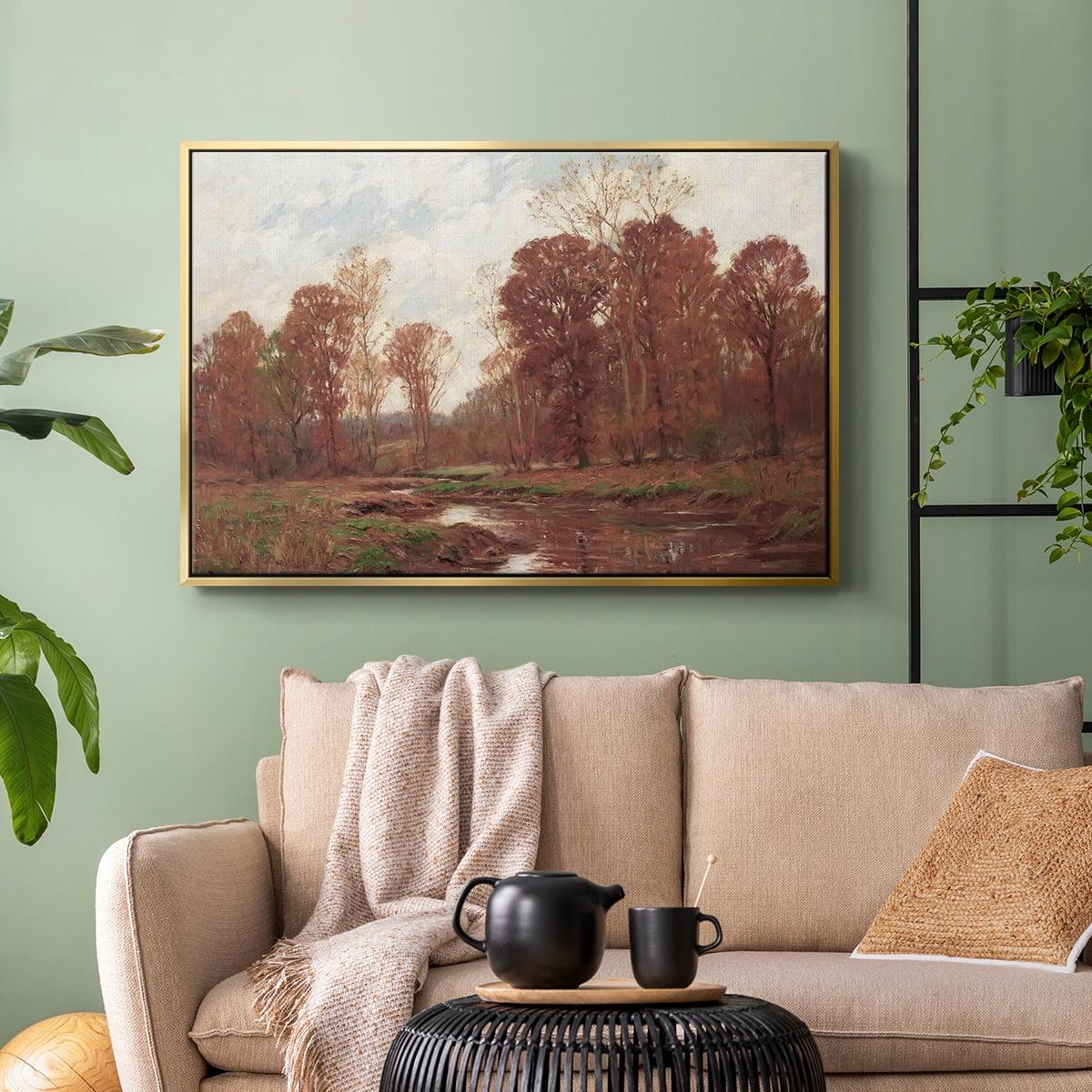 Vintage Landscape-CCCXXXIV By Wexford Home Framed in Gold Wood Gallery Wrapped Canvas 27 in. x 41 in.