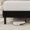 Black flannel + white trim, size: Twin, variant on Upholstered Platform Bed Frame - Adjustable Tufted Headboard, Holland Velvet, Sturdy Metal Support, Noise-Free EVA, Easy Assembly, Queen Size, shade shade shade shade shade & Black Trim