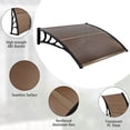thumbnail image 4 of Spaco Outdoor Front Door Patio Overhang Awning for Sunlight Rain Snow Wind Protection-48 x 40 Inch, Entry Door Outdoor Window Awning Exterior, Front Door Overhang Awning for Sun Shutter, UV, Rain, 4 of 6