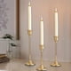thumbnail image 5 of Juego de candelabros de hierro forjado de 3 • Candelabros de aleación de aluminio y metal • Plata, negro, rosa dorado, amarillo • 8,66x8,27x2,76 pulgadas • Decoración navideña para bodas de la cena, 5 of 6