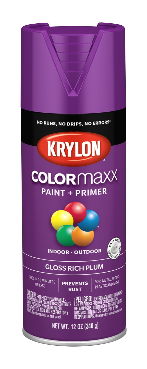 Krylon Diversified Brands 249438 12 oz Gloss Spray Paint, Rich Plum