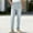 🔥 Gray, variant on Sentmoon Jeans for Women Plus Size Jeans for Women Women's Fashion Solid Color Elastic Waist Pockets Length Pants False Jeans Warm Fall and Winter for Travel and Packable Convenience XL
