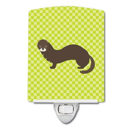 

Russian or European Mink Green Ceramic Night Light