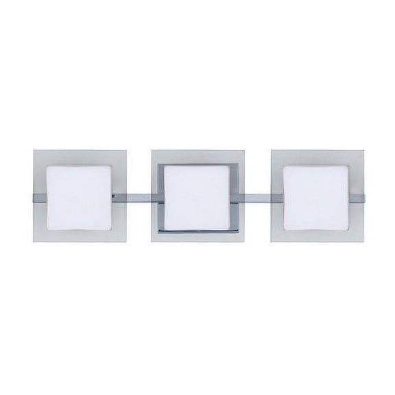 Besa Lighting 3WS-773539-LED-CR Alex-Three Light Bath Vanity-22.5 Inches Wide by 6.31 Inches High Chrome Opal/Clear Opal/Armagnac Glass