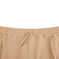 thumbnail image 4 of KuriozudMale Solid Color  Neck Short Sleeve Shirt Shorts with Pocket, 4 of 5