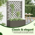 thumbnail image 5 of vidaXL Garden Raised Bed with Trellis, Self Watering with Water Level Indicator, Mocha, PP, 5 of 8