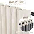 thumbnail image 3 of Cortinas 100% opacas de lino, 230 x 229 cm, color beige, 2 paneles, 3 of 7