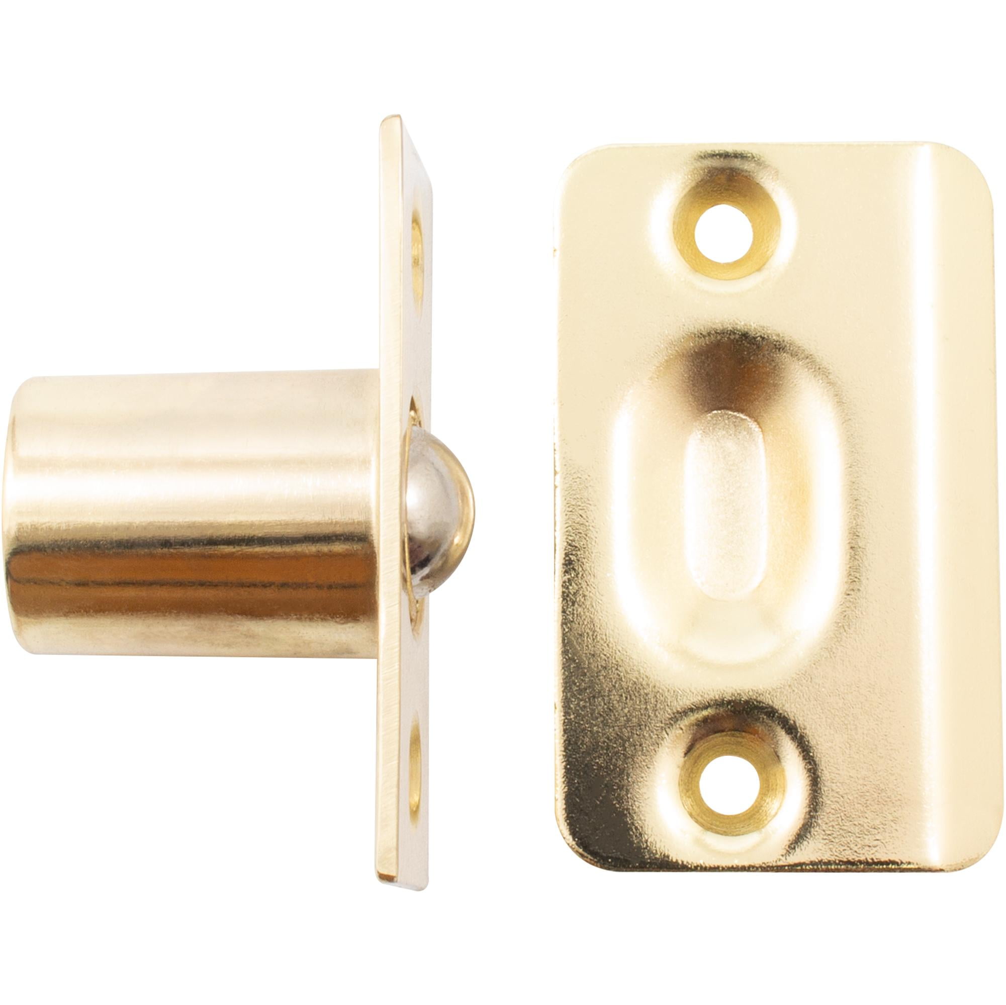 Square Corner Single Adjust Ball Catch, Polished Brass by Stone Harbor