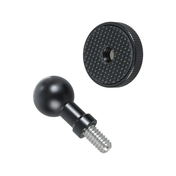 17mm Head 1/4 Screw Adapter Aluminum Motorcycle Phone Holder Adapter Simple Installation for Phone Mounts & Tripods
