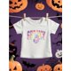 thumbnail image 1 of Happy Halloween Cute Ghost Print Girls' Summer Cute Cartoon Fun Letter T-Shirt, Casual Round Neck Short Sleeve Knit Top for Kids, Suitable for Big and Small Children, 1 of 6
