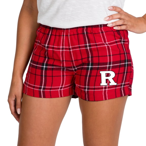 Women's Concepts Sport Scarlet/Black Rutgers Scarlet Knights Ultimate Flannel Shorts