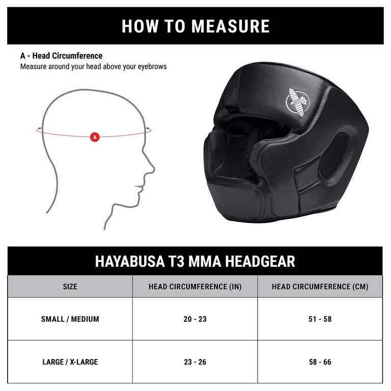 Hayabusa T3 Adjustable MMA Headgear - Black, Medium - Walmart.com