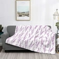 thumbnail image 5 of KLL Lavender Flowers Print Fleece Throw Blanket, Horizontal Fleece Bedding Cute Soft Blankets Comfy Fleece Flannel Plush Home Decor for Couch & Bed -80"x60", 5 of 9