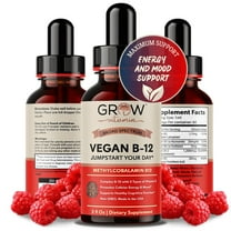 Grow Vitamin B Complex Liquid Drops - Fast Absorption, Natural Energy Boost, Mental Focus, Healthy Immune System